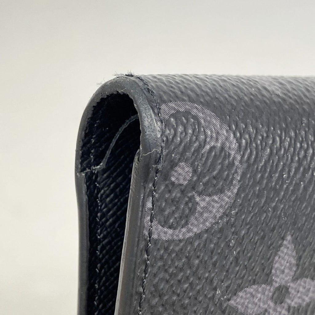 Louis Vuitton Wallet Monogram Eclipse Portefeuille Marco NM Black — view 6