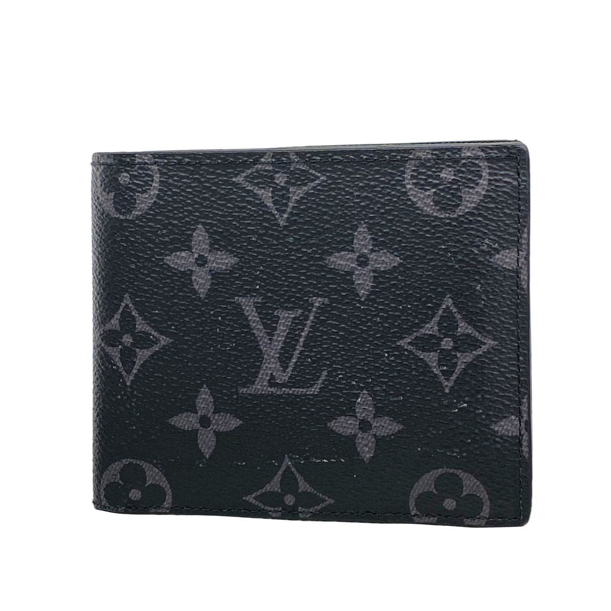 Louis Vuitton Wallet Monogram Eclipse Portefeuille Marco NM Black