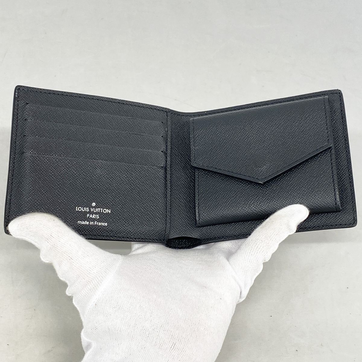 Louis Vuitton Wallet Monogram Eclipse Portefeuille Marco NM Black — view 3