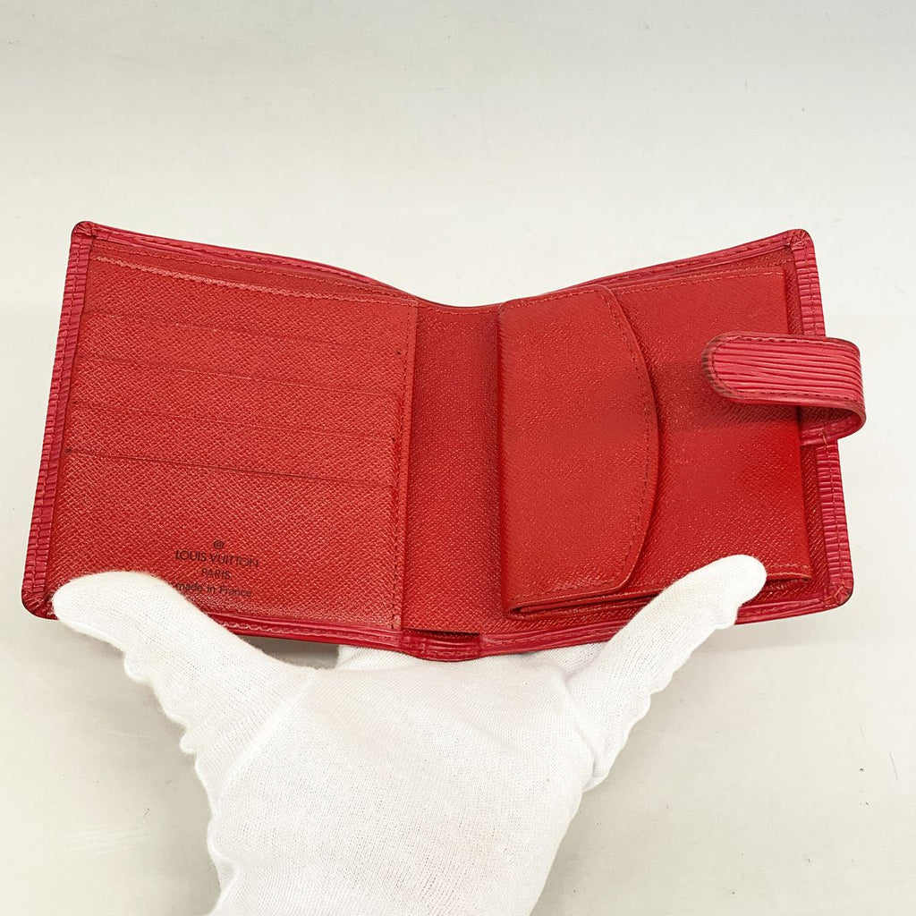 Louis Vuitton Wallet Epi Portefeuille Compact Rouge — view 3