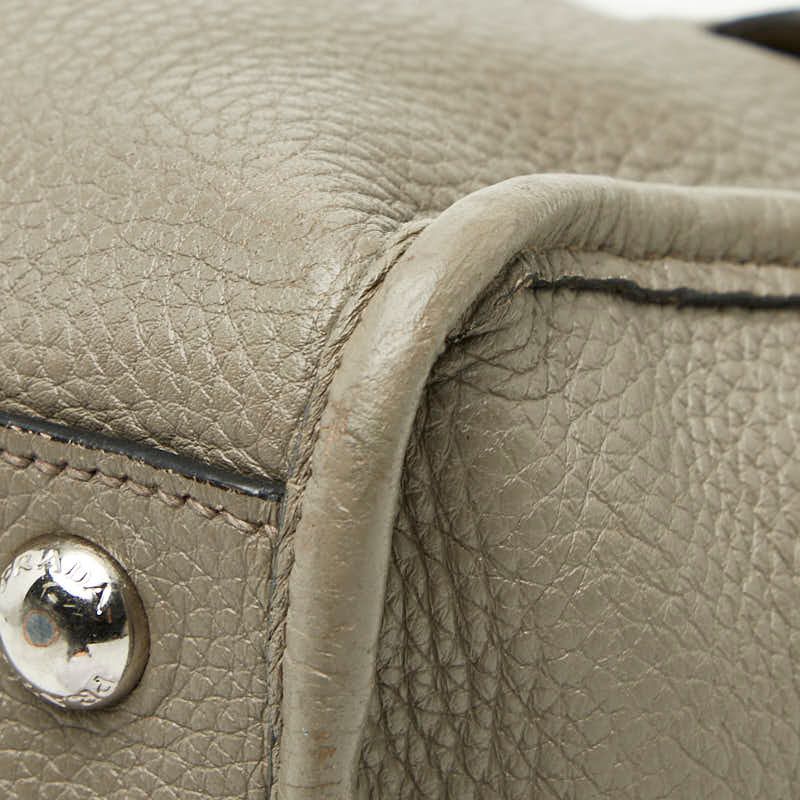 Prada Shoulder Bag Gray Leather — view 6