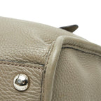 Prada Shoulder Bag Gray Leather — view 4