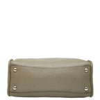 Prada Shoulder Bag Gray Leather — view 3