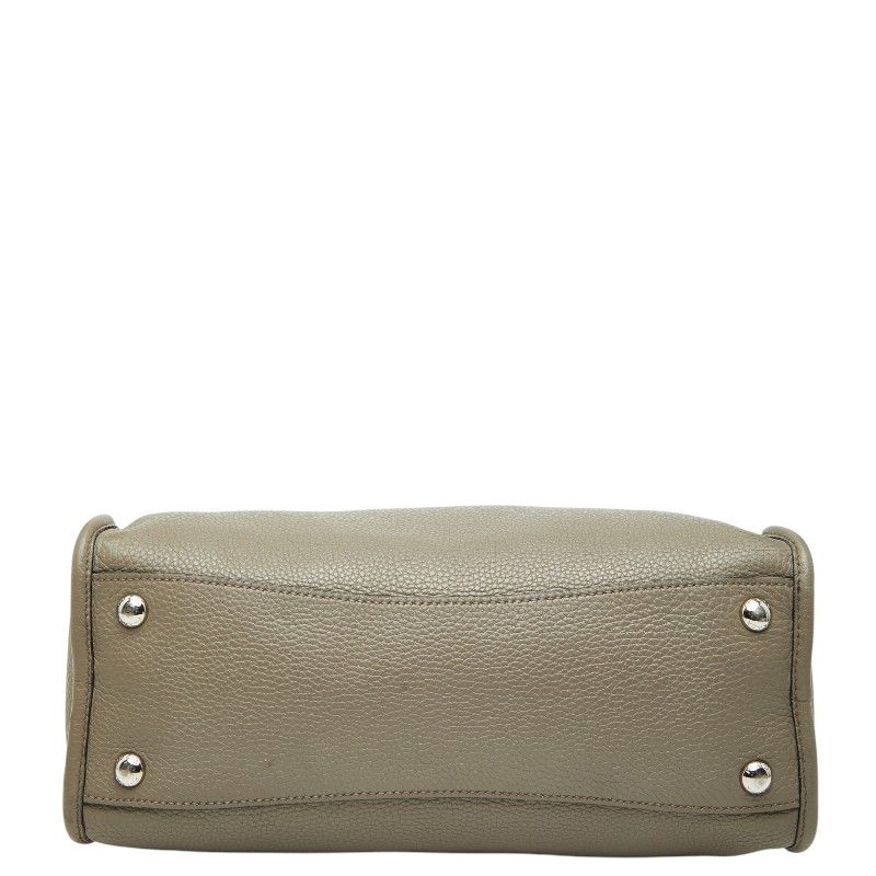 Prada Shoulder Bag Gray Leather — view 3