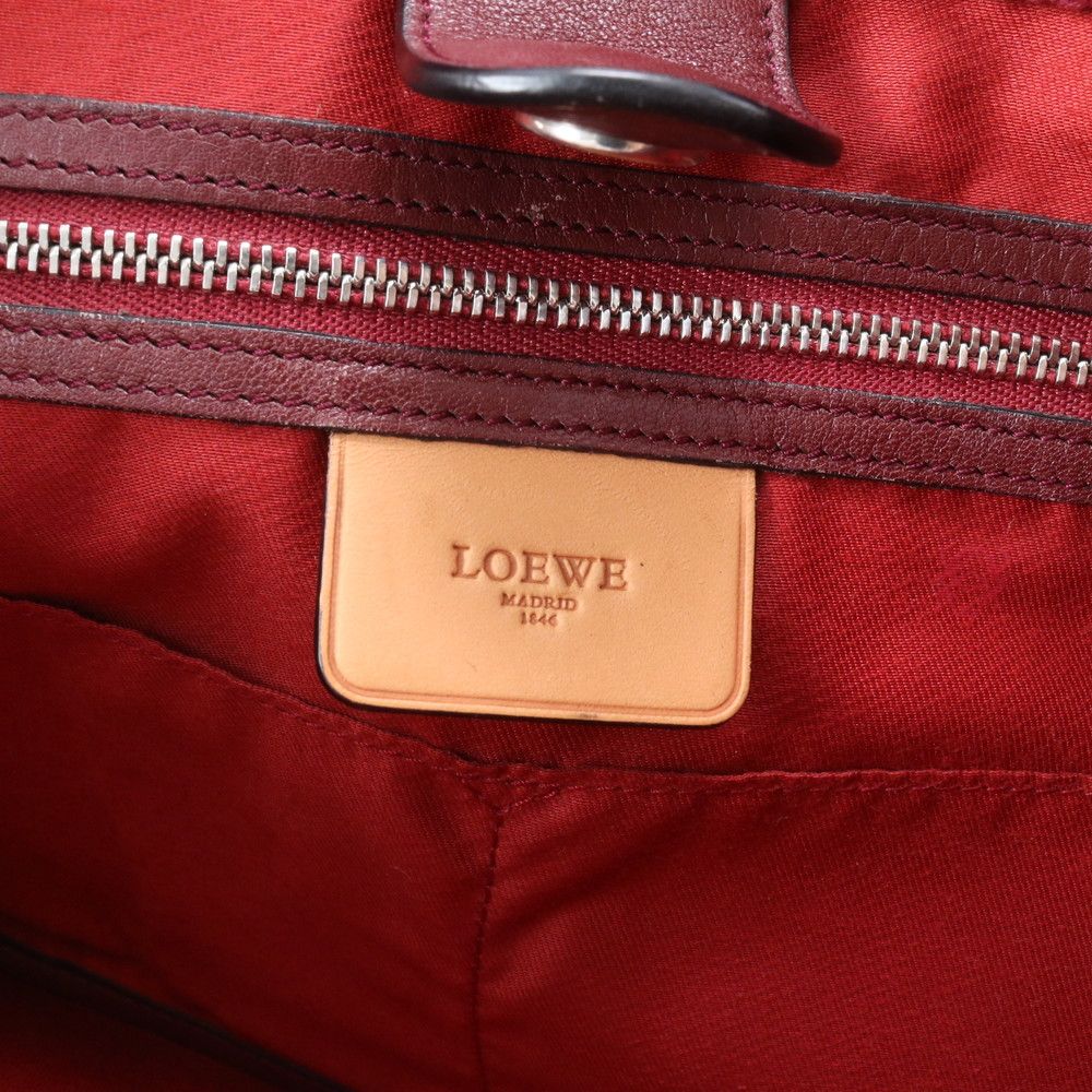 Loewe Belt Pattern Metallic Leather Tote Bag Shoulder — view 8