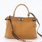 Fendi Peekaboo Leather 2-Way Shoulder Bag Crossbody Hand Tote — view 4