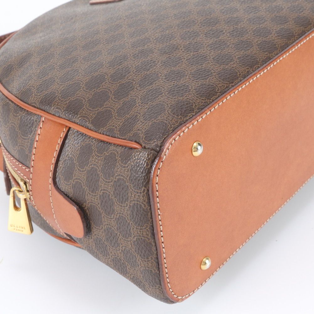 Celine Vintage Macadam Leather Tote Bag Shoulder — view 4