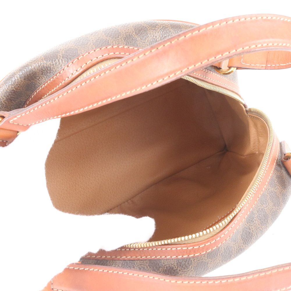Celine Vintage Macadam Leather Tote Bag Shoulder — view 7