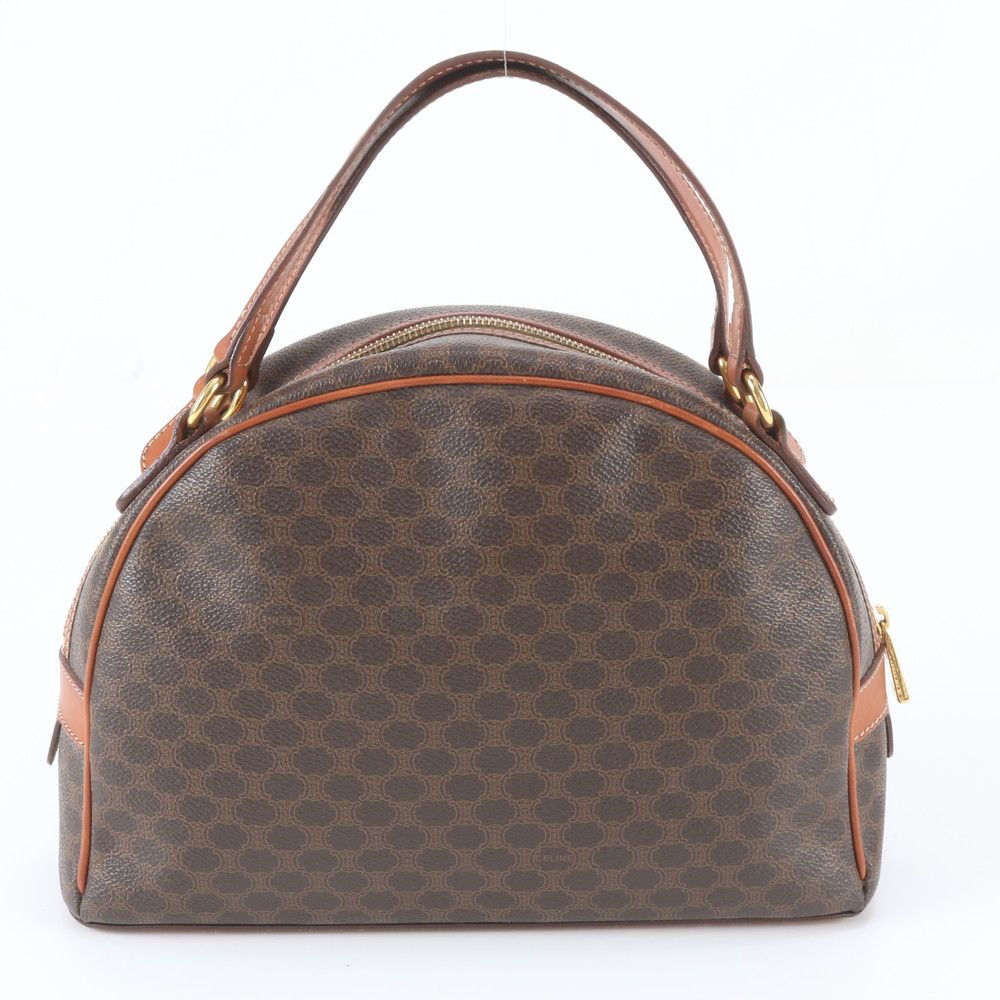 Celine Vintage Macadam Leather Tote Bag Shoulder — view 3