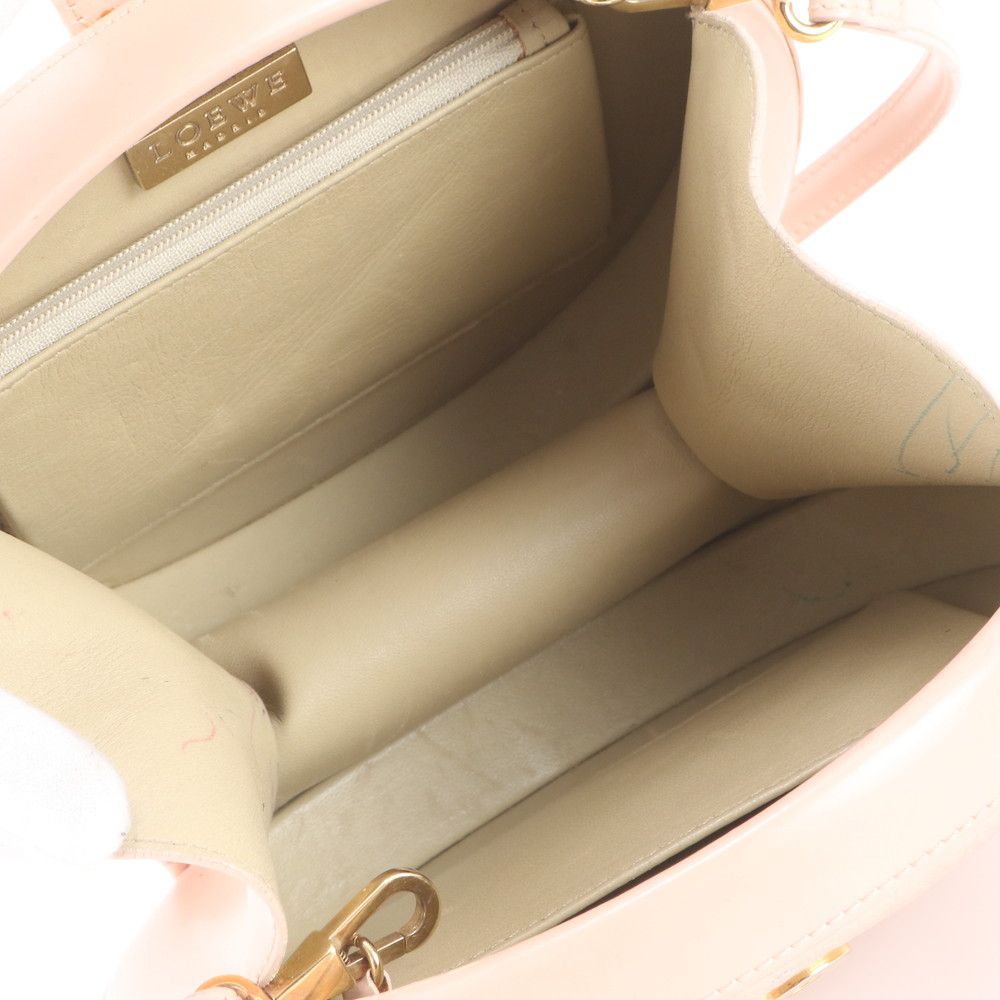Loewe Vintage Anagram Leather 2-Way Shoulder Bag Crossbody Hand — view 8