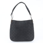 Gucci GG Leather Shoulder Bag Tote Hand Black