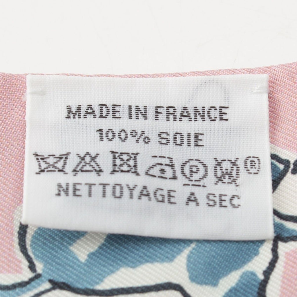 Hermes Twilly Freedom Horse Chevaux en Liberte Silk Scarf View Rose Blue Blanc — view 6