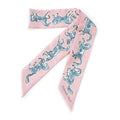 Hermes Twilly Freedom Horse Chevaux en Liberte Silk Scarf View Rose Blue Blanc