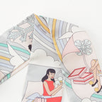 Hermes Twilly Flying Carre Volants Silk Scarf Gray Perlee Rose — view 2