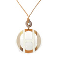Hermes H Equipe Buffalo Horn Necklace Sable Brown