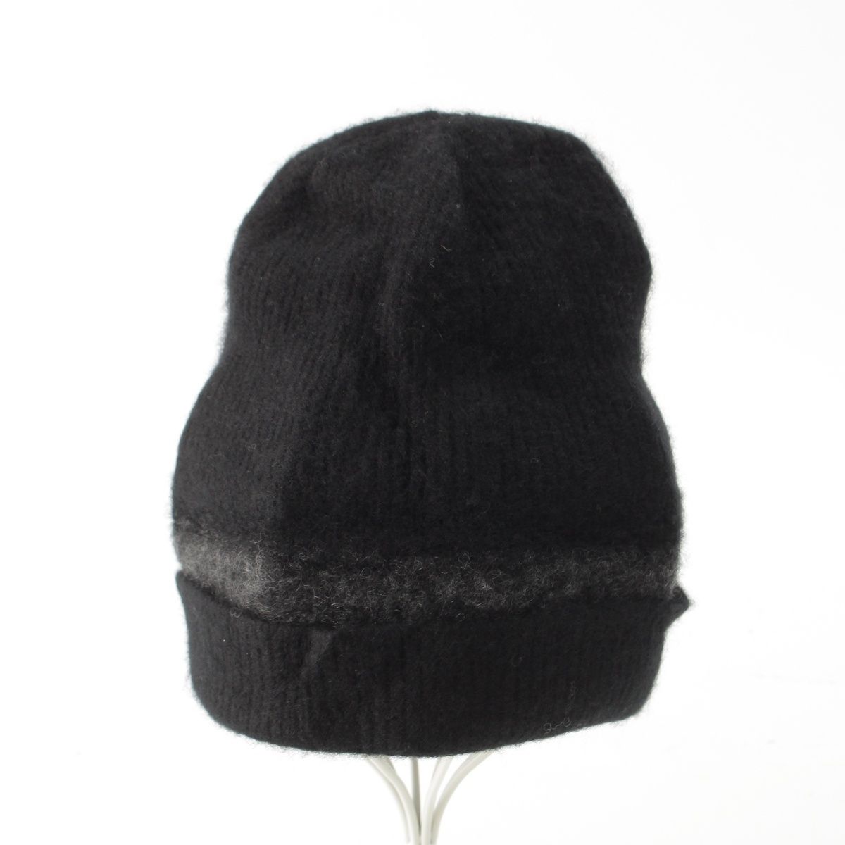 Hermes Martin Margiela Era Cashmere H Logo Knit Cap Black ME Hat — view 2