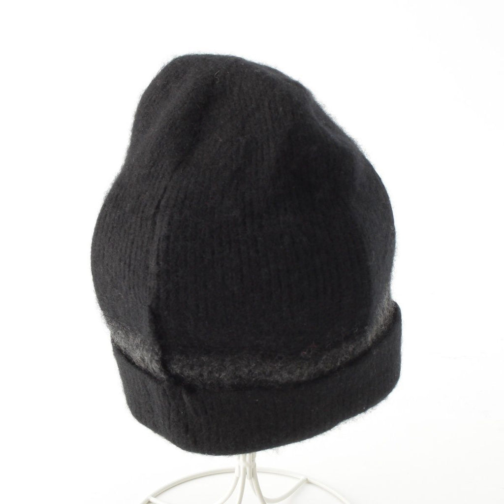 Hermes Martin Margiela Era Cashmere H Logo Knit Cap Black ME Hat — view 4