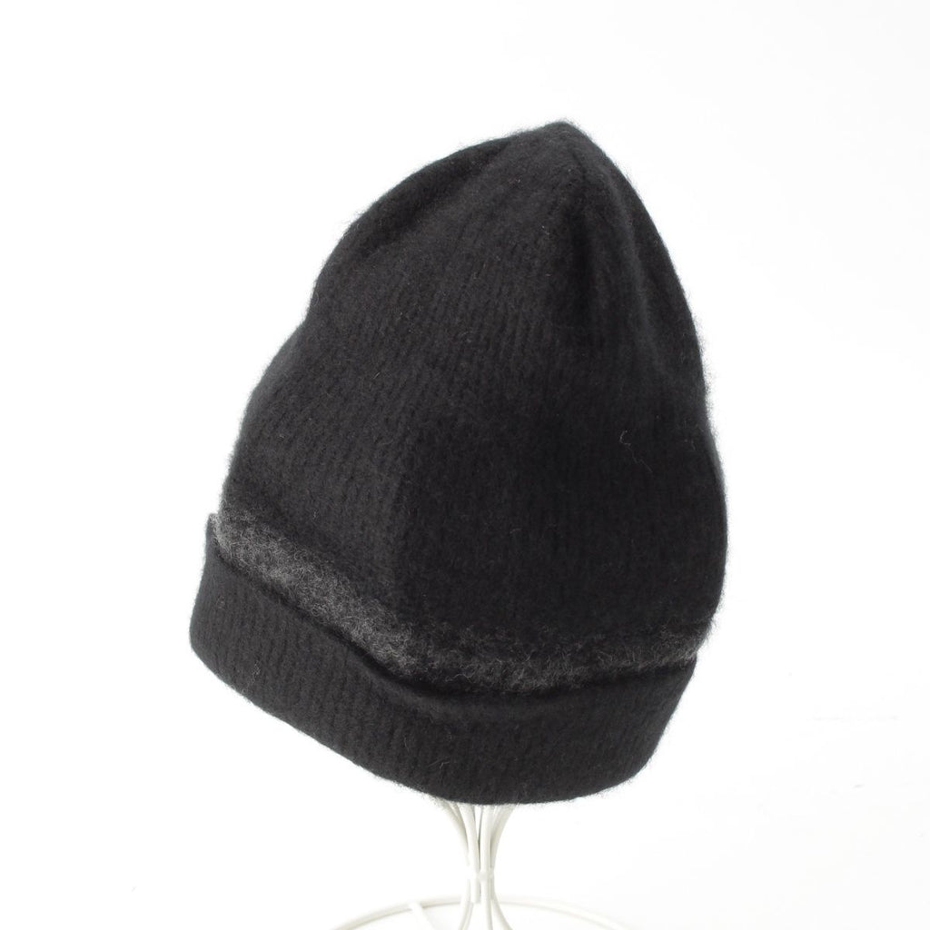 Hermes Martin Margiela Era Cashmere H Logo Knit Cap Black ME Hat — view 3