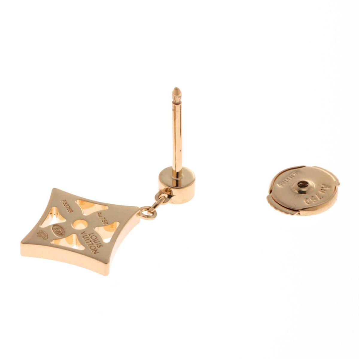Louis Vuitton Idylle Blossom Earrings YG D 18k Yellow Gold 18k — view 3