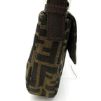 Fendi Zucca Mamma Bucket Canvas Leather Handbag Brown — view 5
