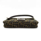 Fendi Zucca Mamma Bucket Canvas Leather Handbag Brown — view 6