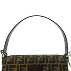 Fendi Zucca Mamma Bucket Canvas Leather Handbag Brown — view 2