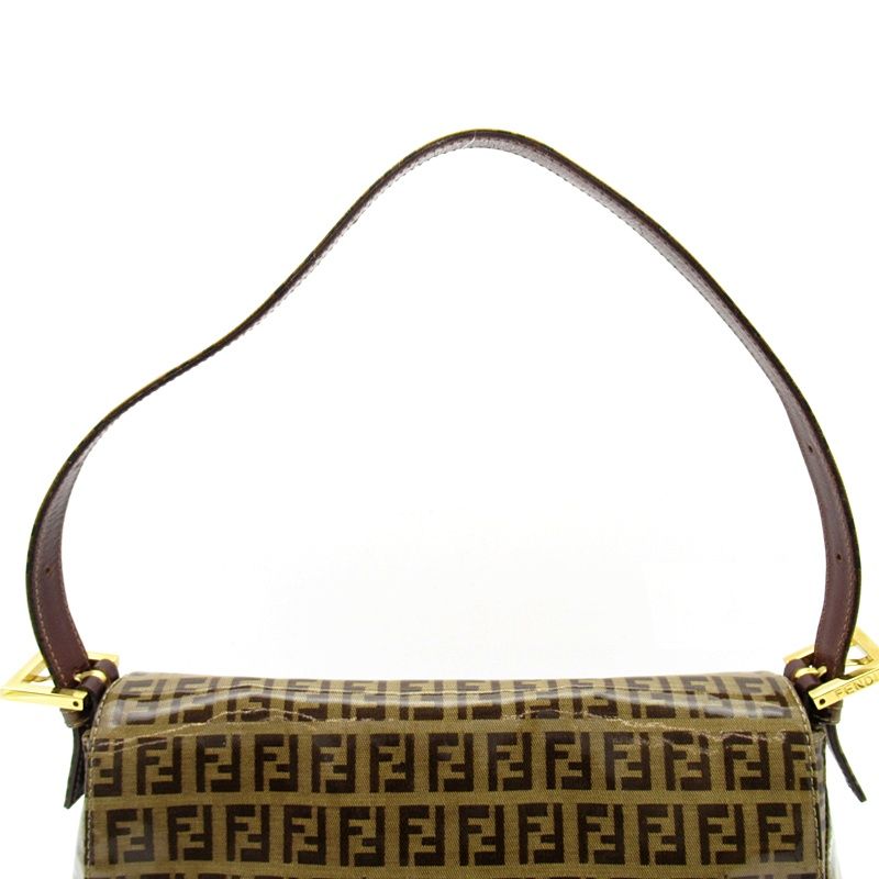 Fendi Zucchino Mamma Bucket Leather Shoulder Bag Brown — view 2