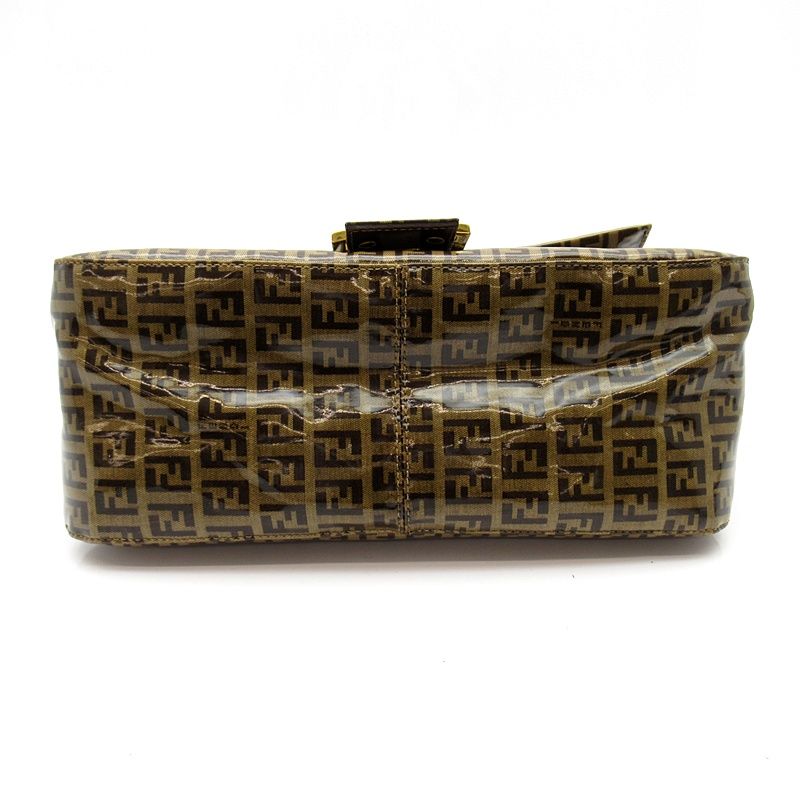 Fendi Zucchino Mamma Bucket Leather Shoulder Bag Brown — view 6