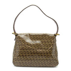 Fendi Zucchino Mamma Bucket Leather Shoulder Bag Brown — view 4