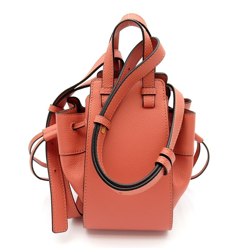 Loewe Hammock Drawstring Mini 314.12 Classic Calfskin Shoulder Bag Pink — view 4