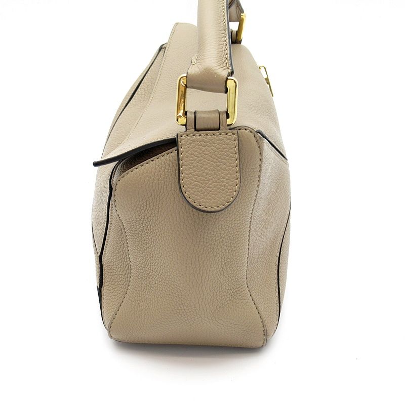 Loewe Puzzle Bag Small Soft Grain Calfskin Handbag Beige — view 3