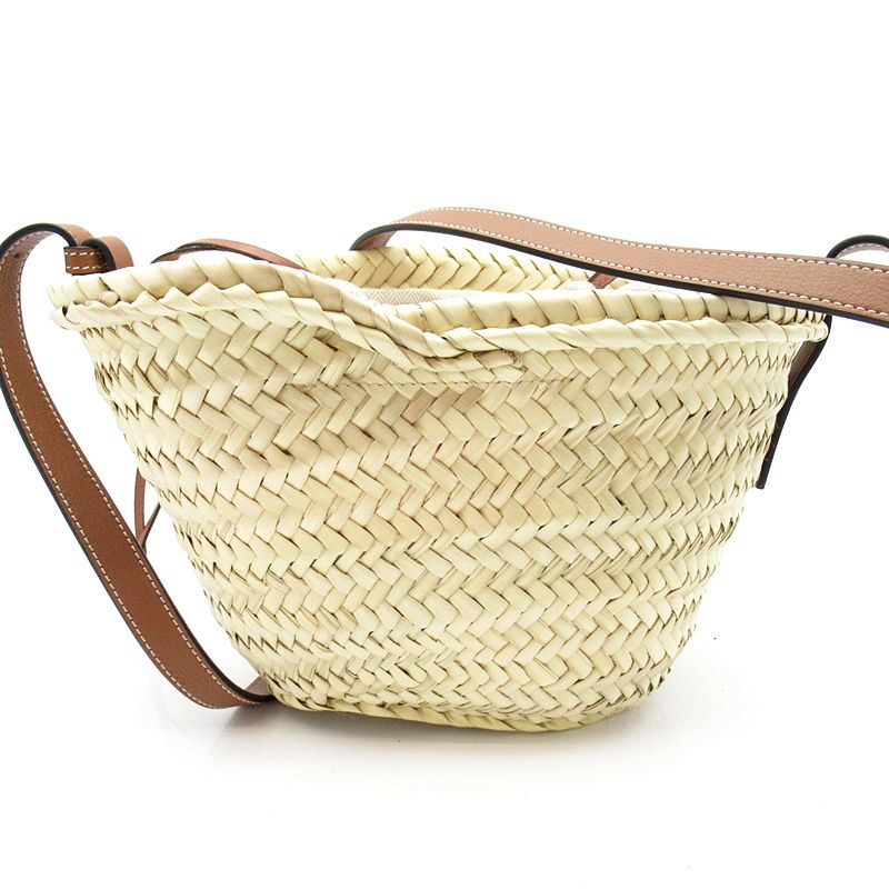 Loewe Drawstring Bucket Bag Palm Leaf Calfskin Natural — view 4