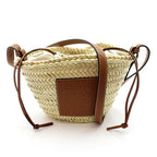 Loewe Drawstring Bucket Bag Palm Leaf Calfskin Natural