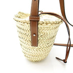 Loewe Drawstring Bucket Bag Palm Leaf Calfskin Natural — view 5
