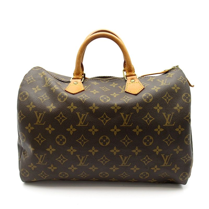 Louis Vuitton Speedy 35 Monogram Handbag Brown
