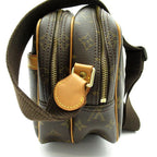 Louis Vuitton Reporter PM Monogram Shoulder Bag Brown — view 3