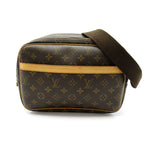 Louis Vuitton Reporter PM Monogram Shoulder Bag Brown