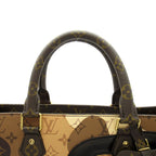 Louis Vuitton Sac Plat NV Monogram Leather Handbag Brown — view 2