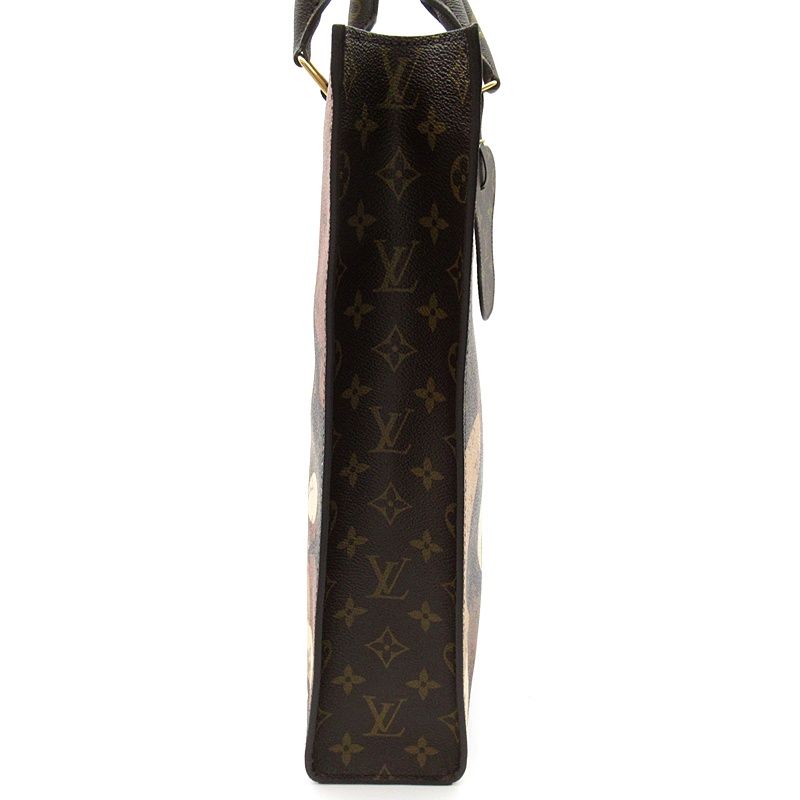 Louis Vuitton Sac Plat NV Monogram Leather Handbag Brown — view 5