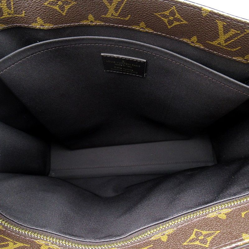 Louis Vuitton Sac Plat NV Monogram Leather Handbag Brown — view 7