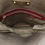 Louis Vuitton Porte Documents Vertical Monogram Leather Handbag Brown — view 7
