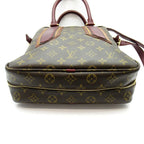 Louis Vuitton Porte Documents Vertical Monogram Leather Handbag Brown — view 6