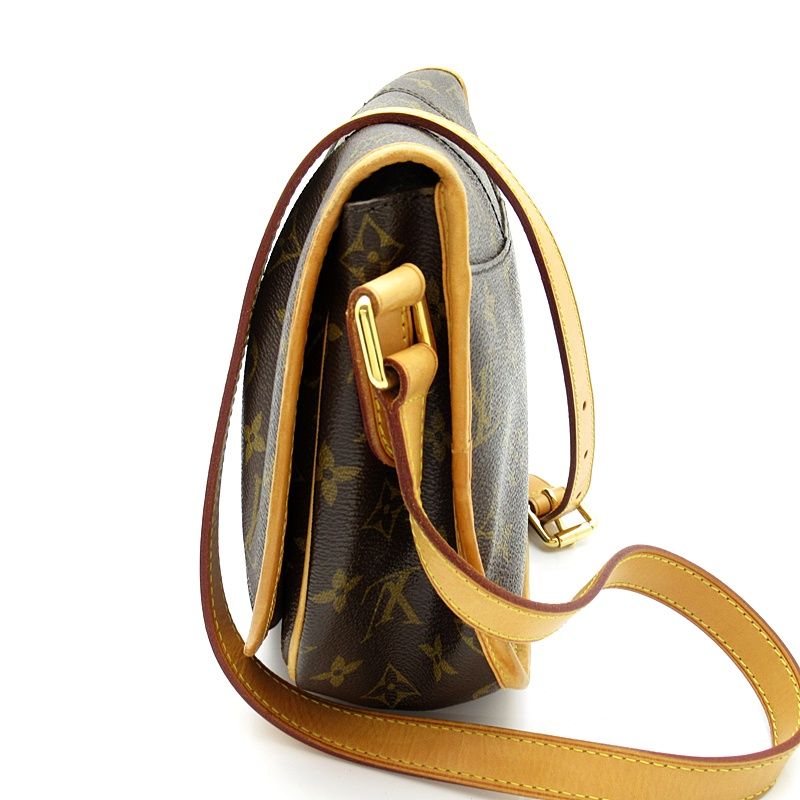 Louis Vuitton Menilmontant PM Monogram Shoulder Bag Brown — view 3