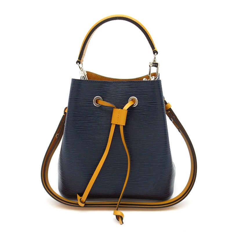 Louis Vuitton Neo Noe BB Epi Shoulder Bag Indigo Saffron