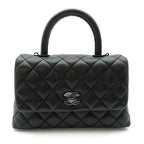Chanel Coco Handle XS 2-Way Handbag So Black Caviar Leather