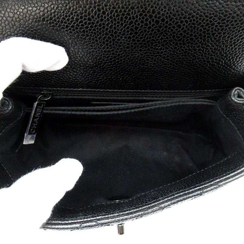 Chanel Coco Handle XS 2-Way Handbag So Black Caviar Leather — view 6