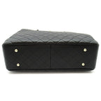 Chanel Large Shopping Caviar Leather Shoulder Bag Black — view 6