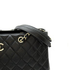 Chanel Large Shopping Caviar Leather Shoulder Bag Black — view 2