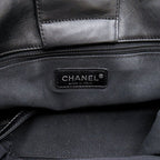 Chanel Camellia Tote Bag Canvas Leather Black — view 7