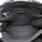 Chanel CC Logo Perforated Tote Bag Leather Black — view 7